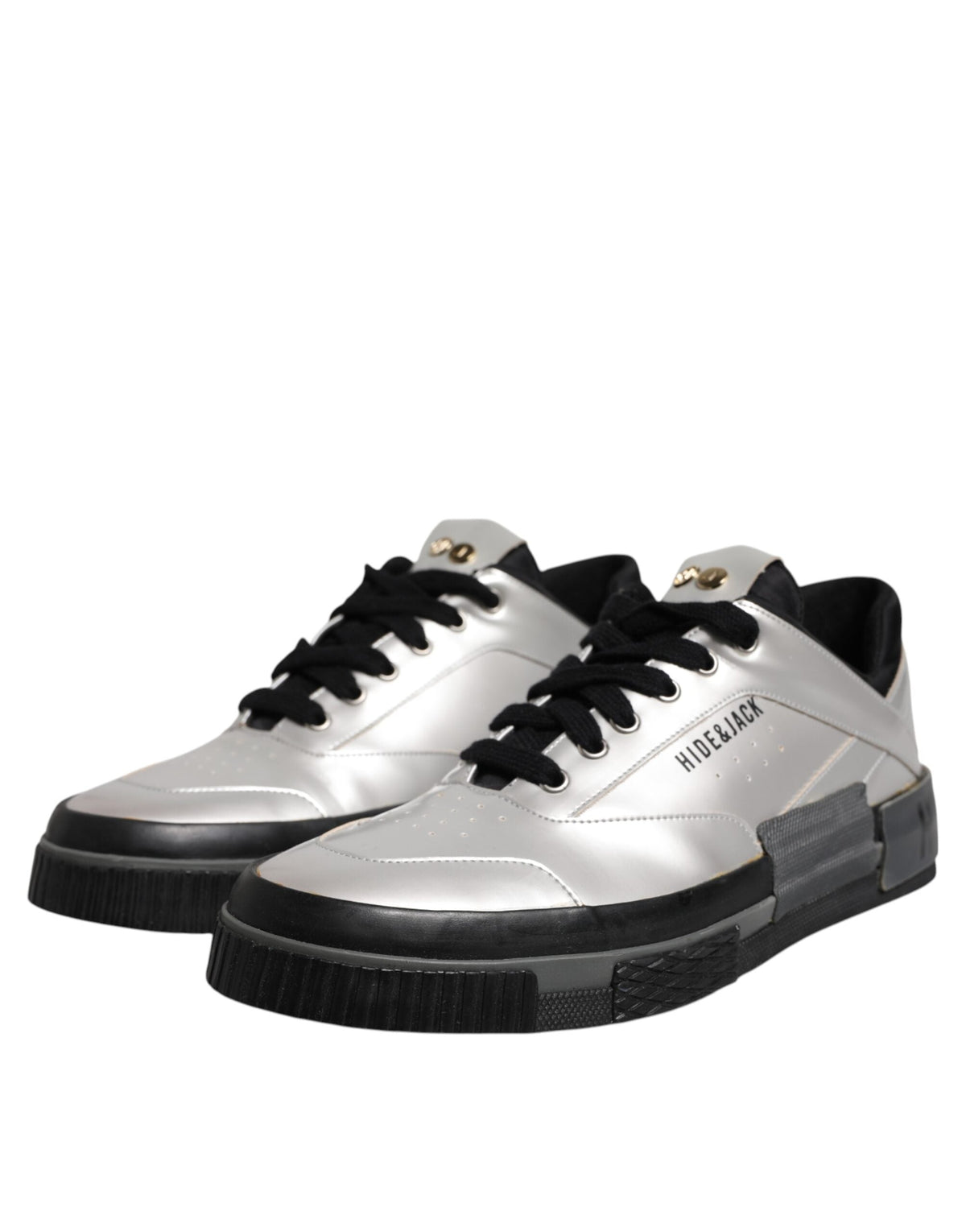HIDE & JACK Metallic Low Top Lace Up Sneakers Men's Shoes (Pre-Owned)