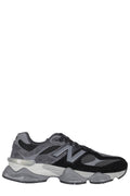 Black Lifestyle U9060 Lateral Logo Leather Rubber Sneakers