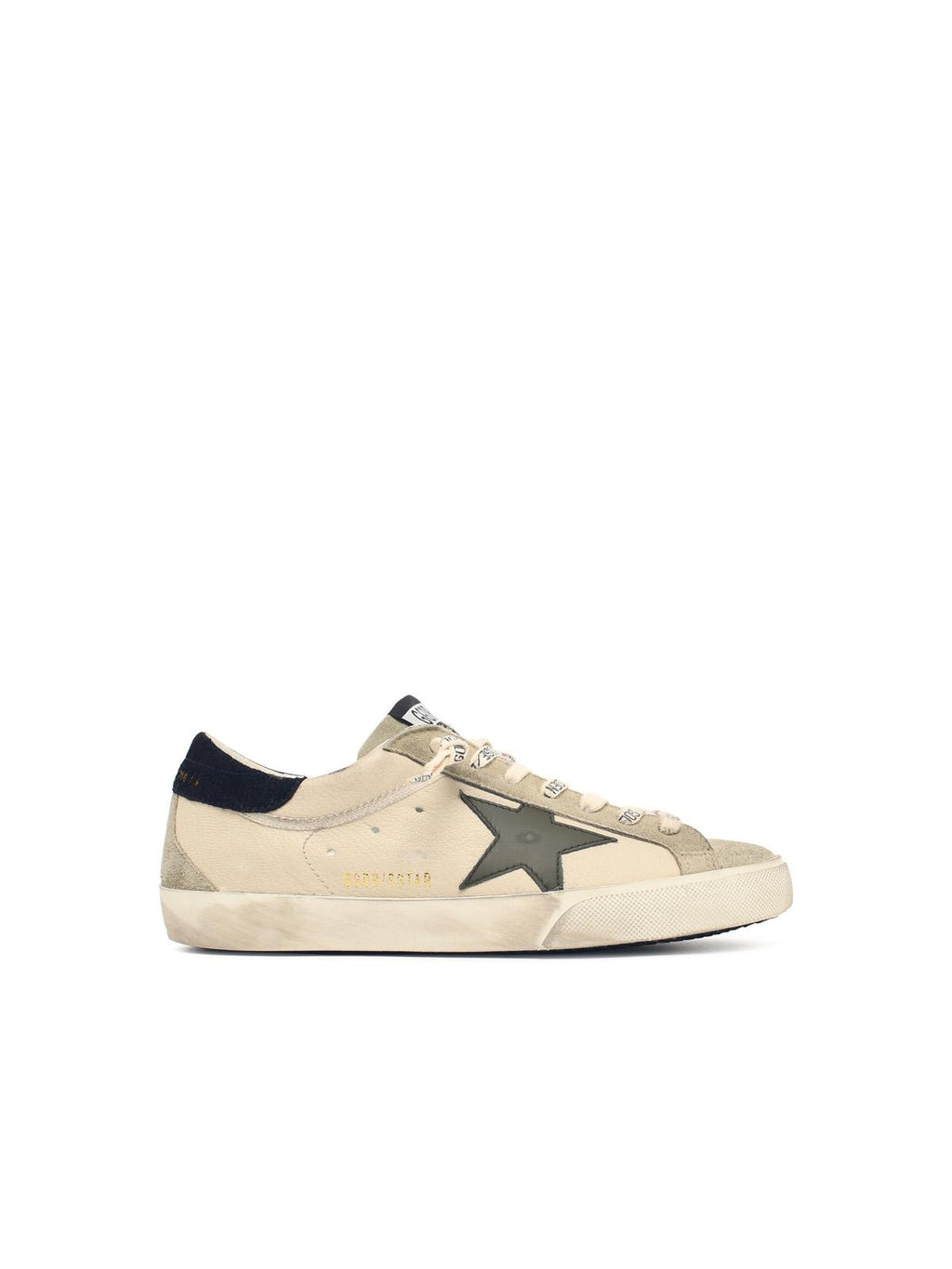 Cream Super Star Leather Sneakers