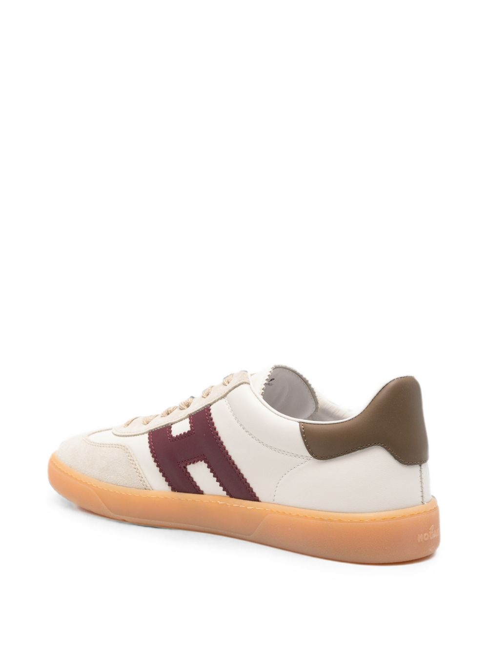 Burgundy Logo Gum Sole Low-Top Sneakers