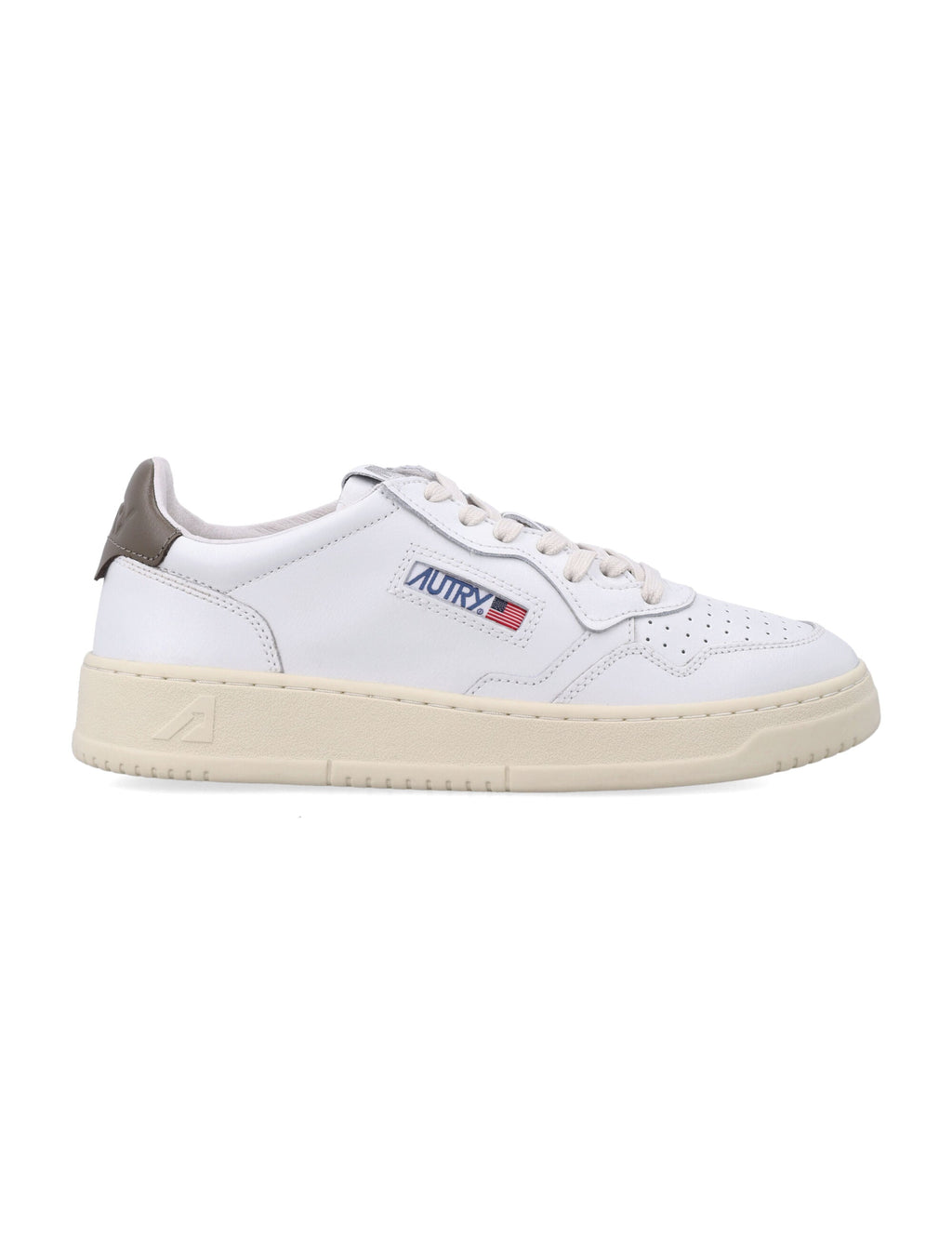 Low-Top Sneakers With Perforated Detailing And Contrasting Heel Tab