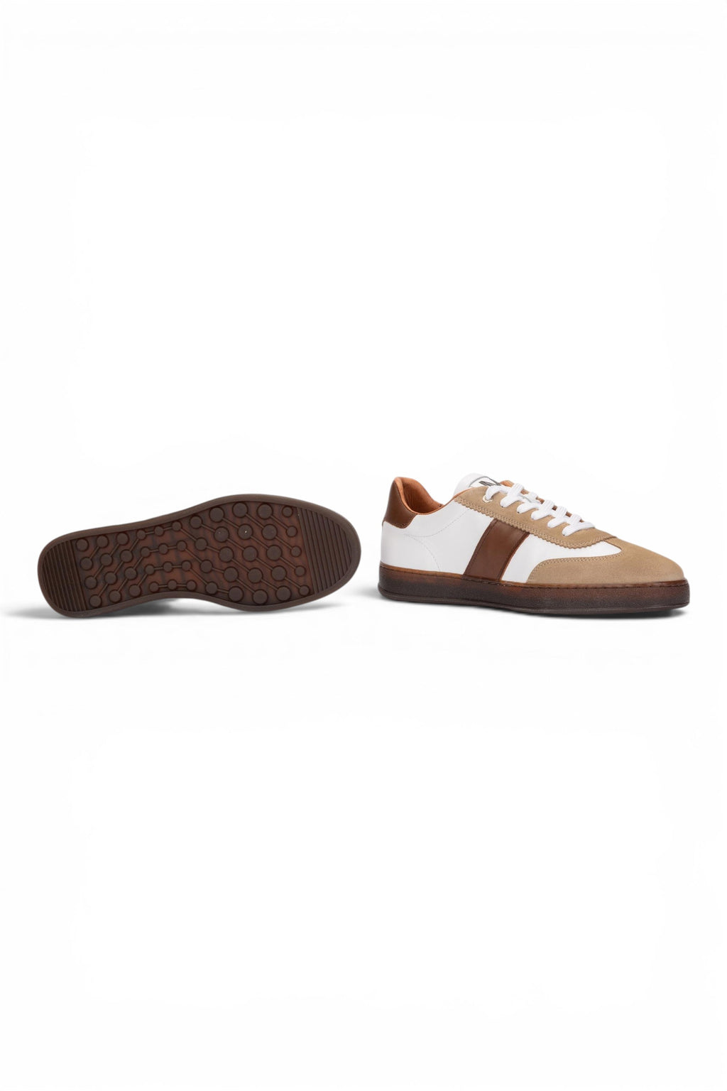 Martinelli Men's Brown Leather Sneakers Trainer Shoes - Seaford