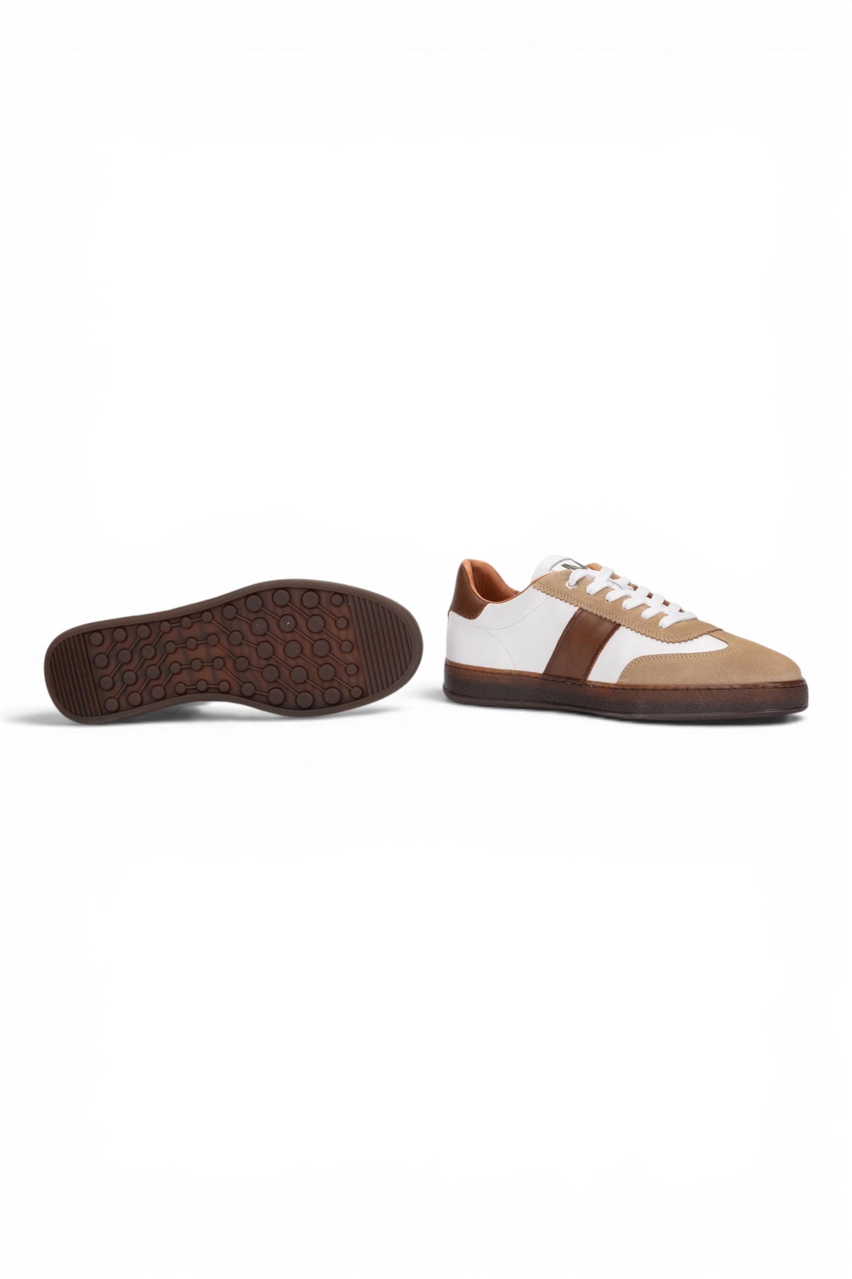 Martinelli Men's Brown Leather Sneakers Trainer Shoes - Seaford
