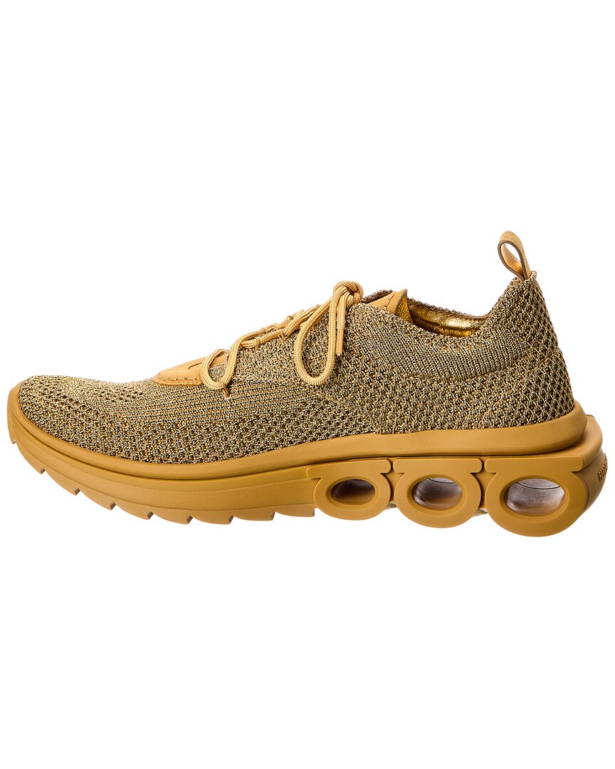 Ferragamo Nima Metallic Knit Sneaker