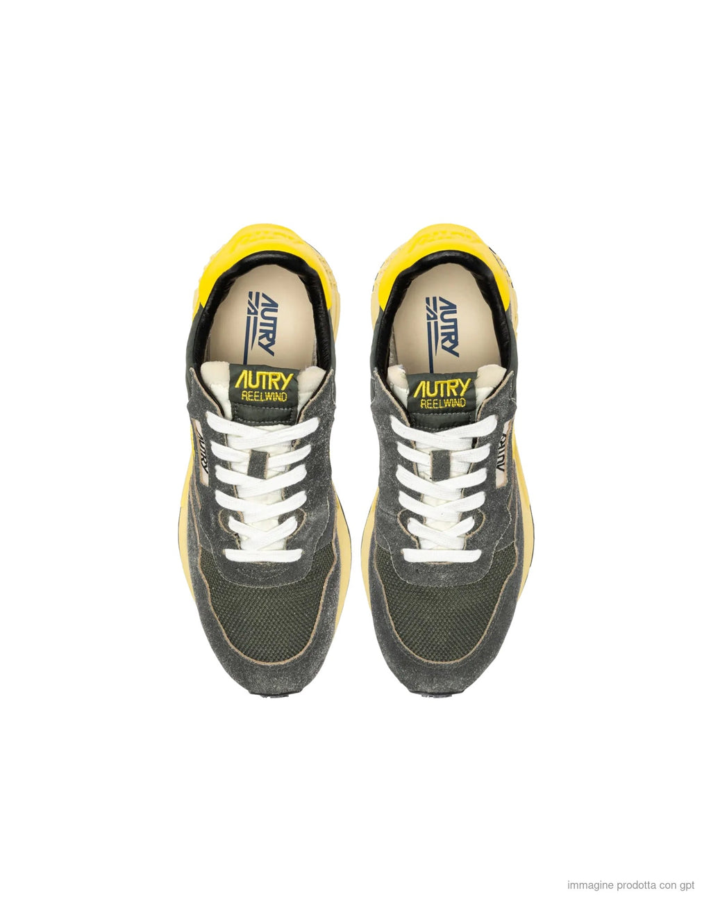Autry Reelwind Low Sneakers In Grey And Yellow | Men Vwlm Gq06