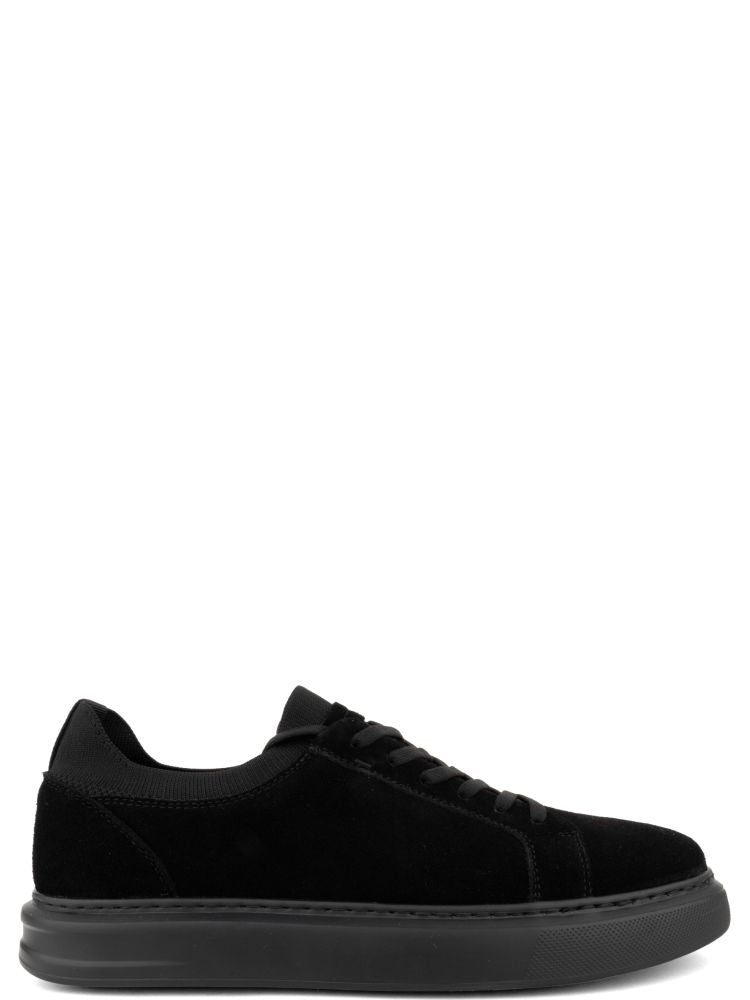 Black Leisure Low-Top Suede Sneakers