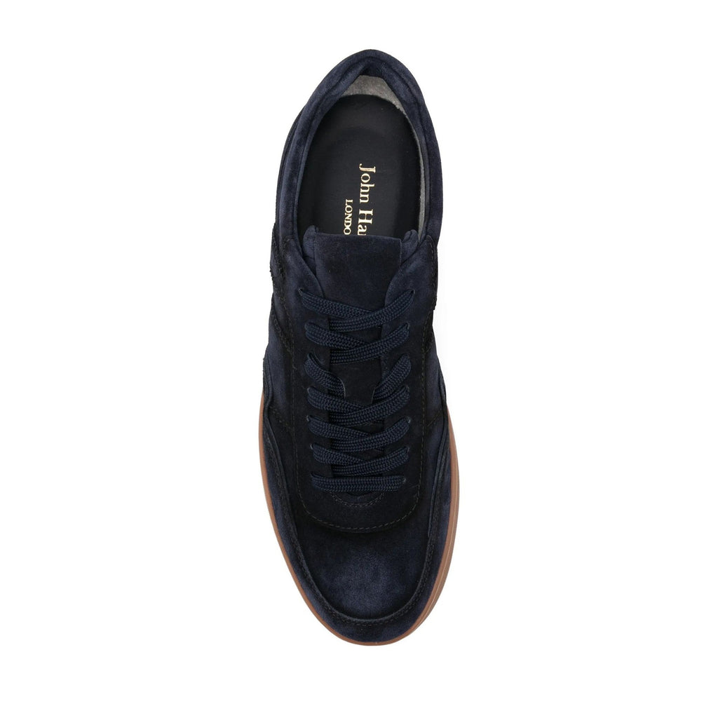 Blue Suede Low-Top Gum Sole Sneakers
