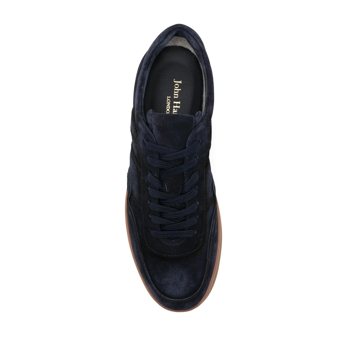 Blue Suede Low-Top Gum Sole Sneakers