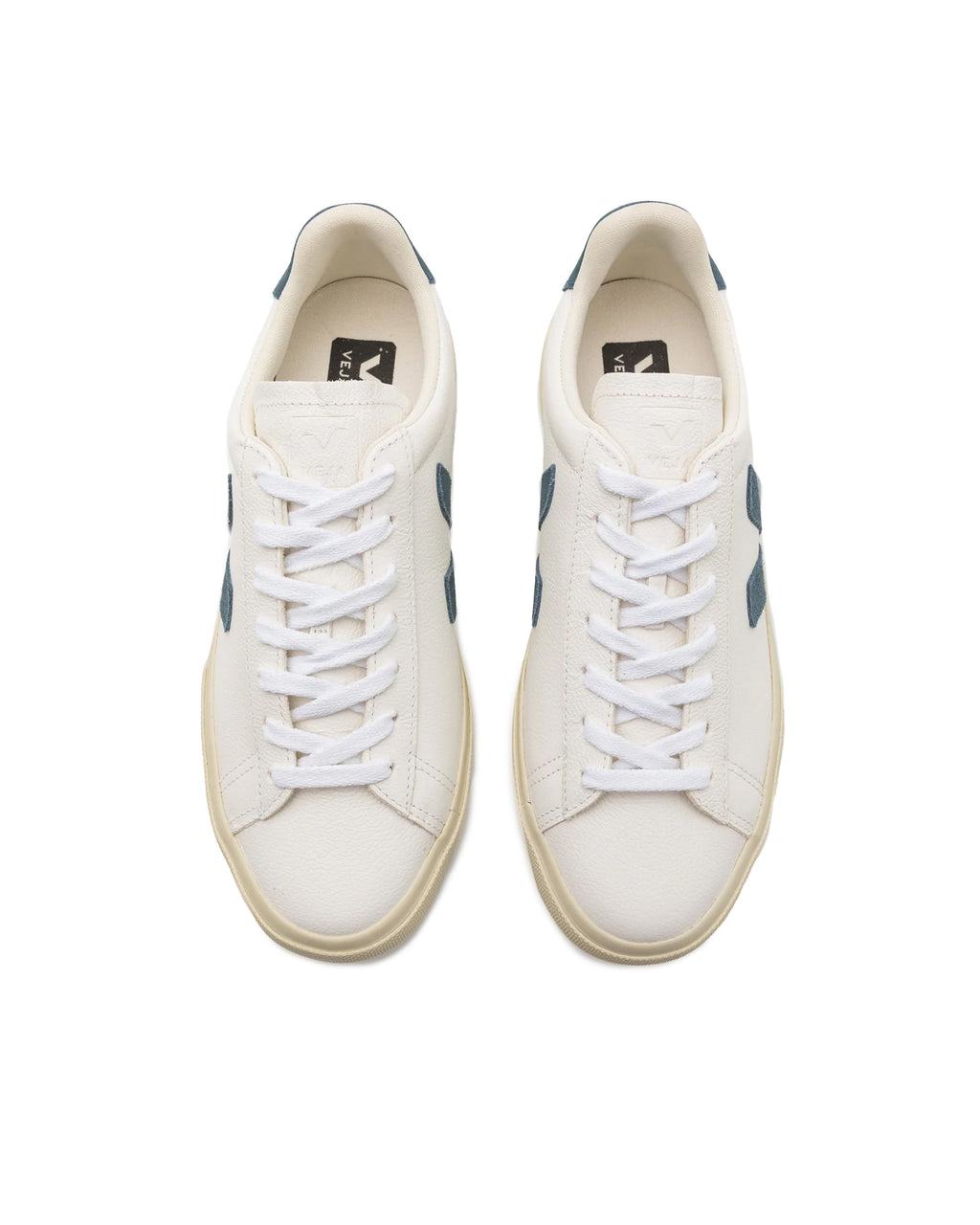 Low-Top Sneakers In Organic Traced Leather With Suede Accents