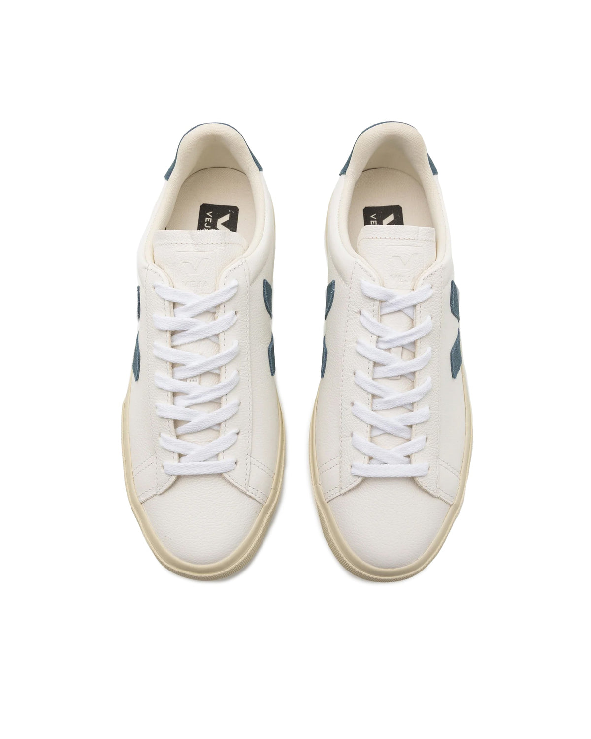 Low-Top Sneakers In Organic Traced Leather With Suede Accents