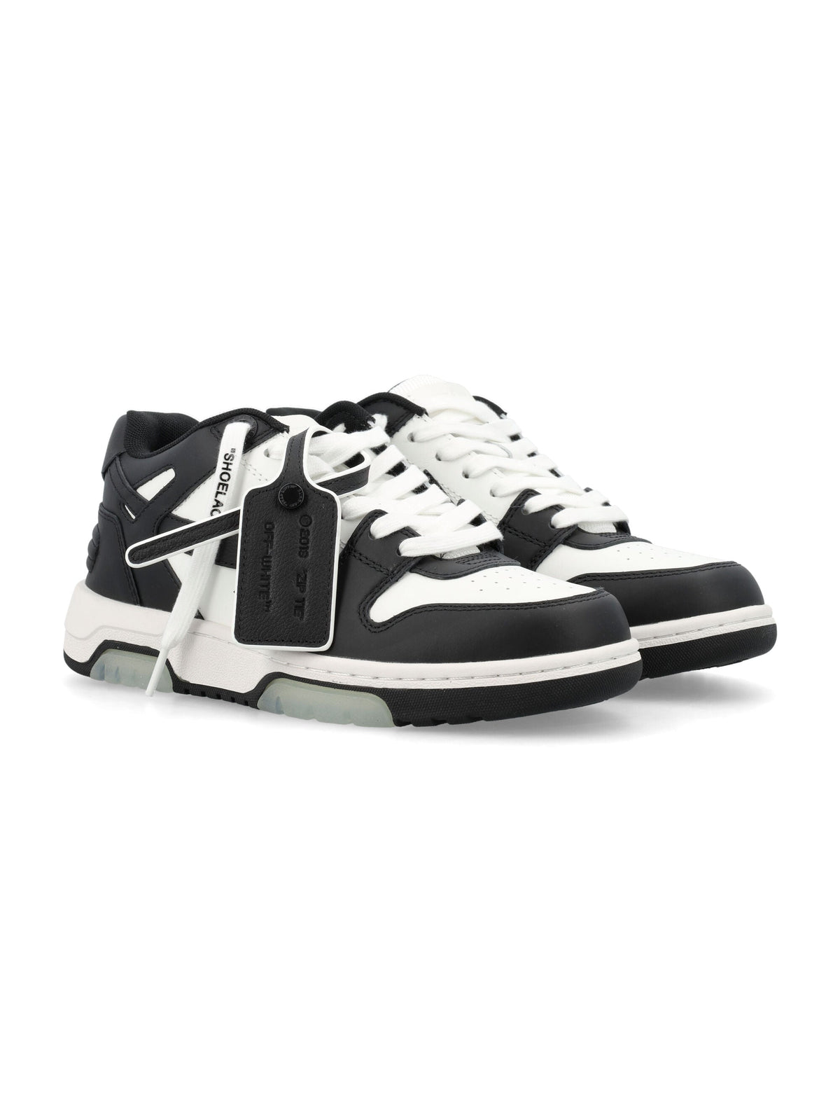 Black White Out Of Office Color-Block Sneakers