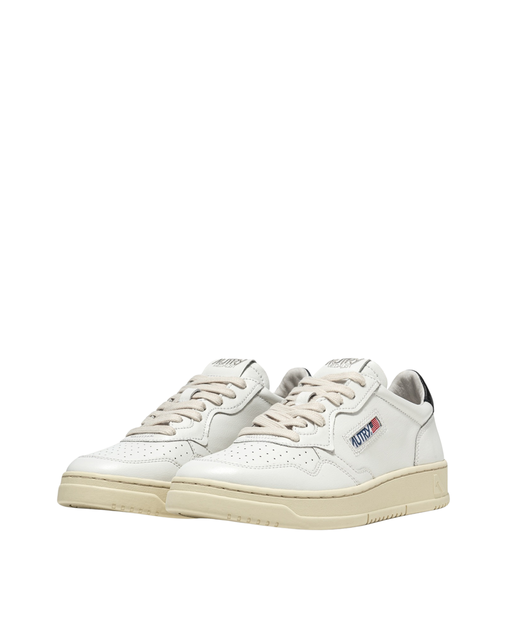 Autry Medalist Low White And Black Leather Men’S Sneakers Aulm Ll22 M