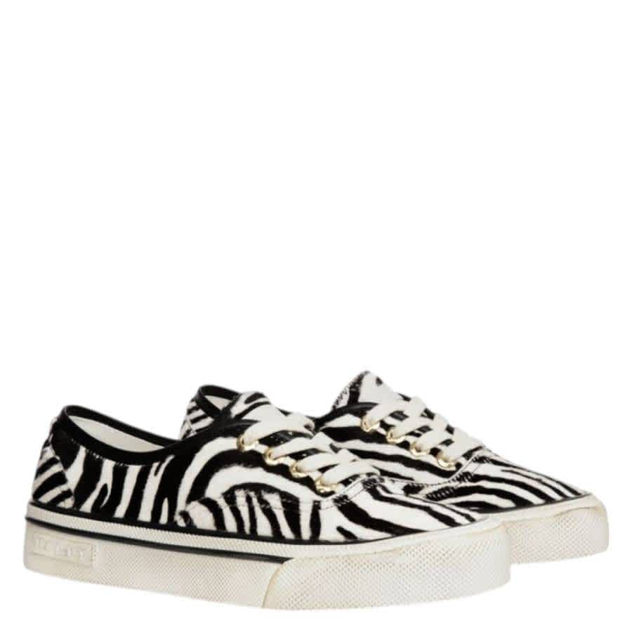 Bally Lyder Zebra Print Hair Calf Sneakers