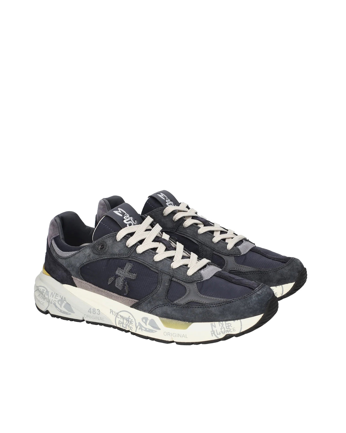 Blue Mase Leather Sneakers