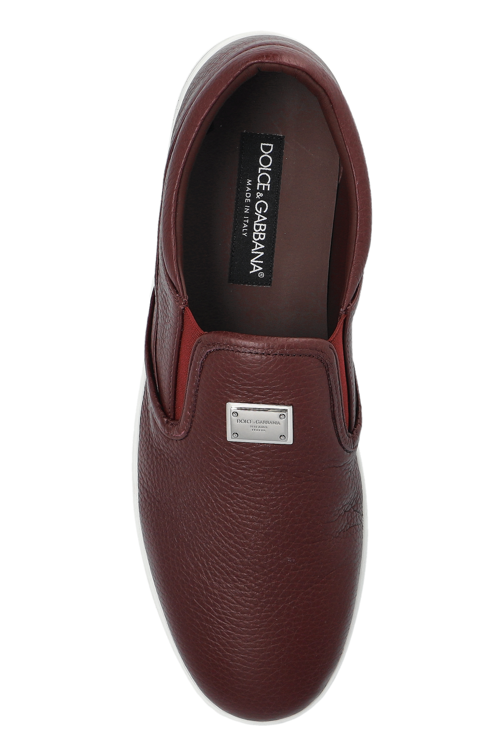 Leather slip-on shoes