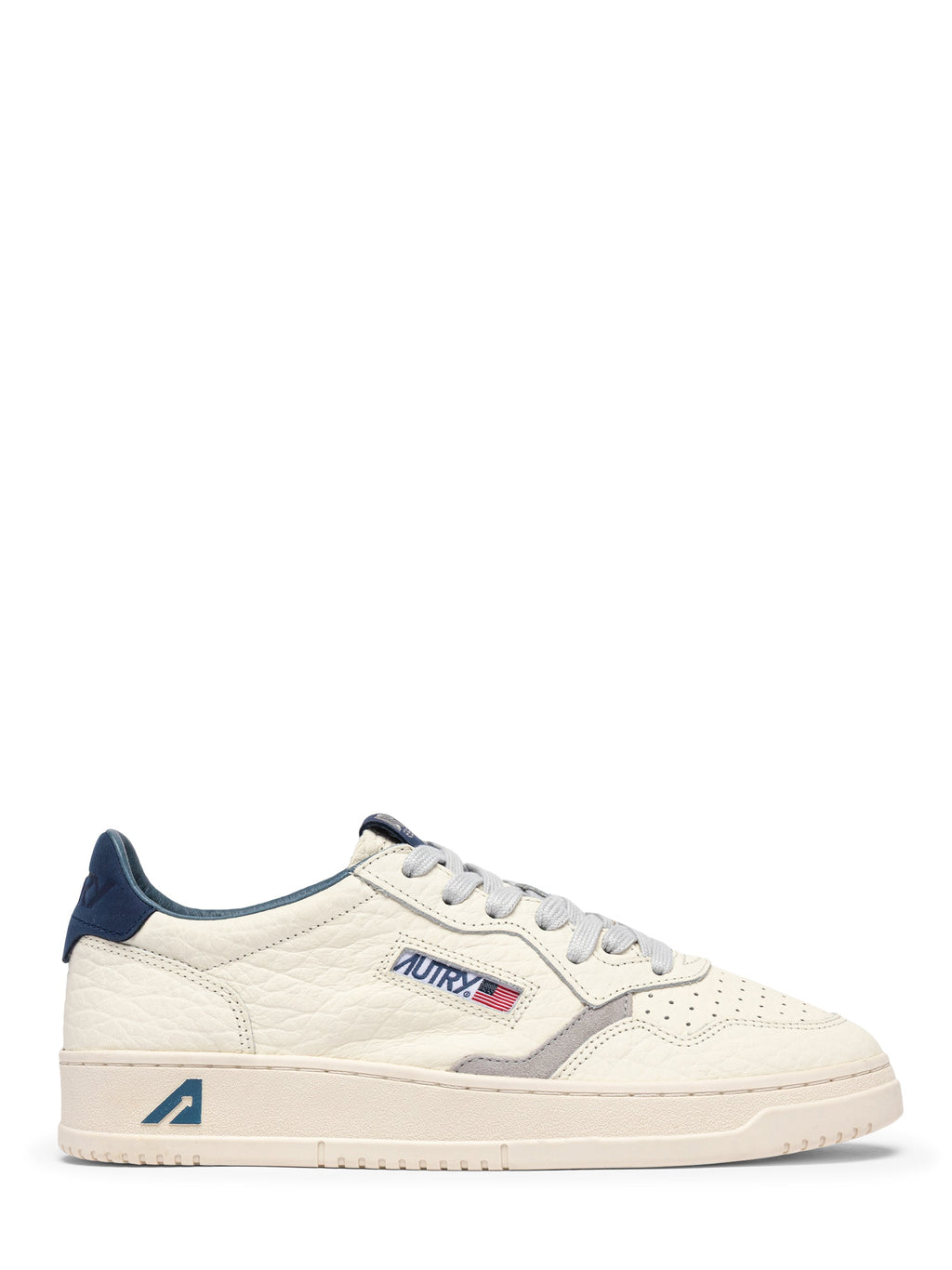 Low-Top Sneakers with Textured Leather and Suede Accents