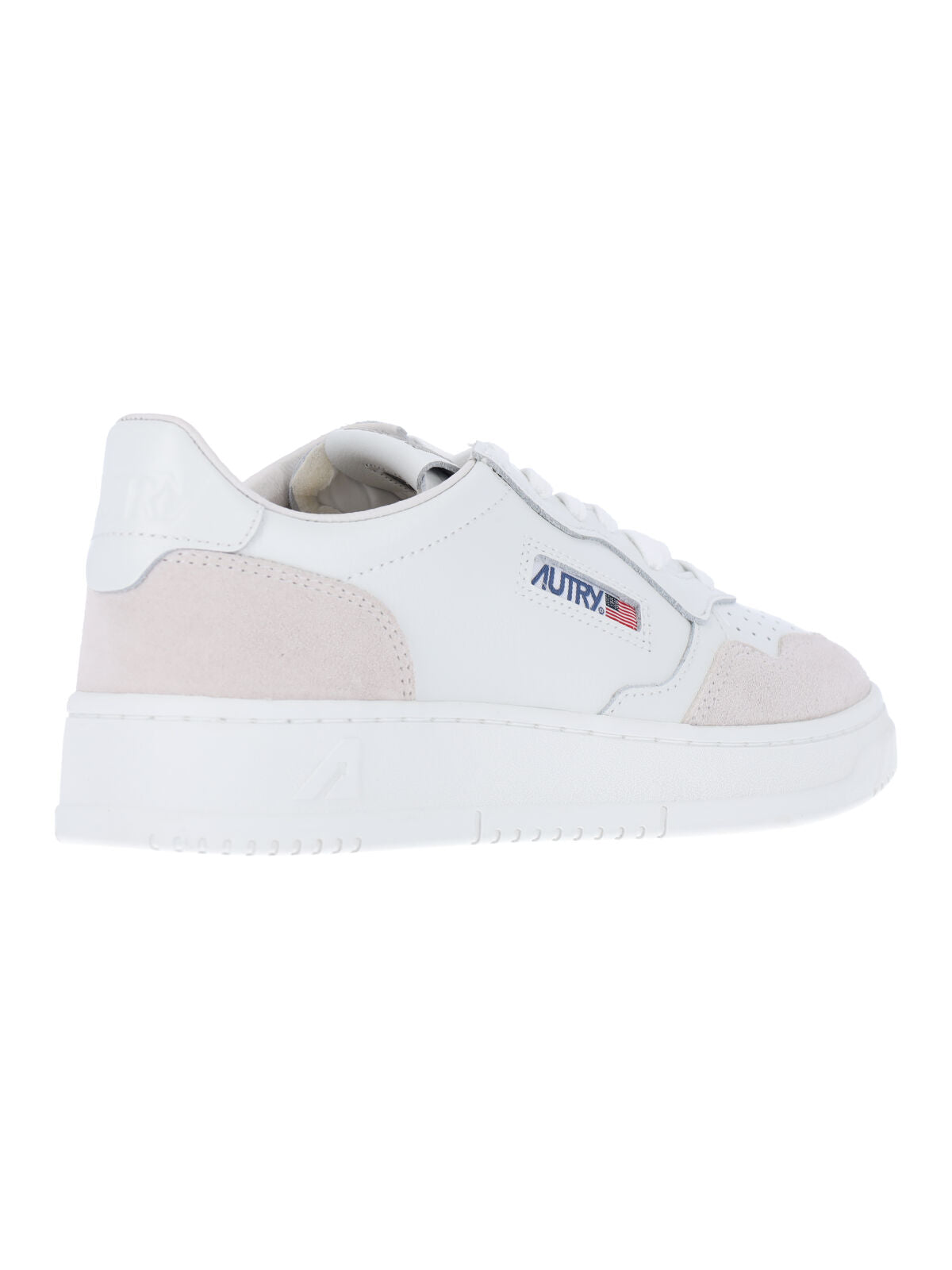 Low-Top Sneakers with Rounded Toe and Multicolor Logo