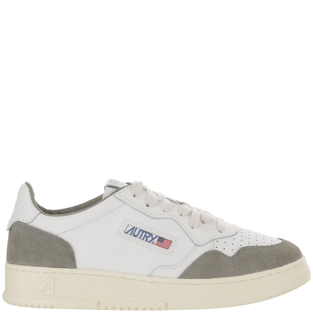 Medalist Low Leather Sneakers With Smooth And Suede Paneling