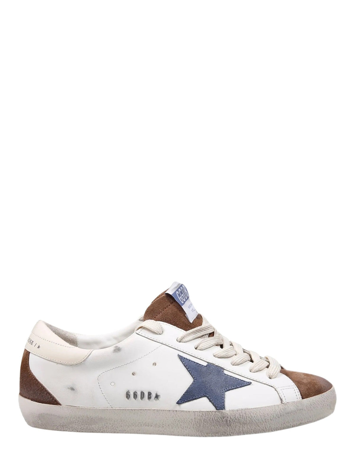Leather Upper Sneakers with Suede Accents and Vintage Details