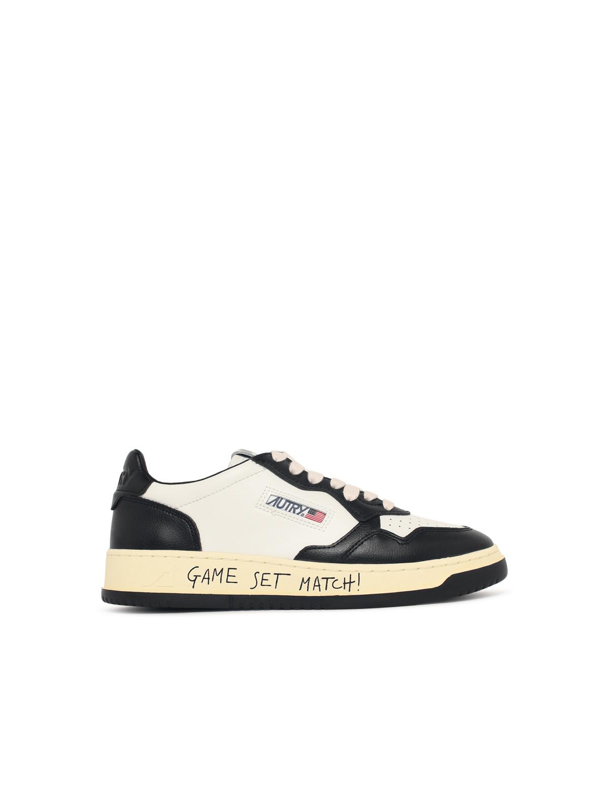 'Medalist Low' Black And White Leather Sneakers