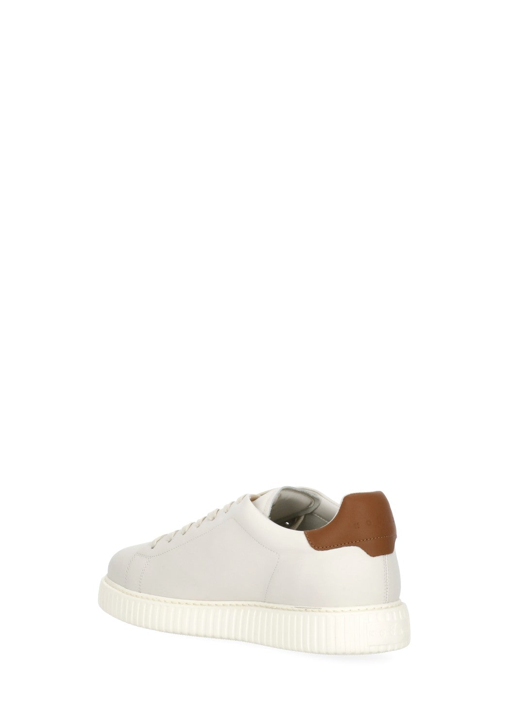 Ivory Smooth Leather Low-Top Sneakers