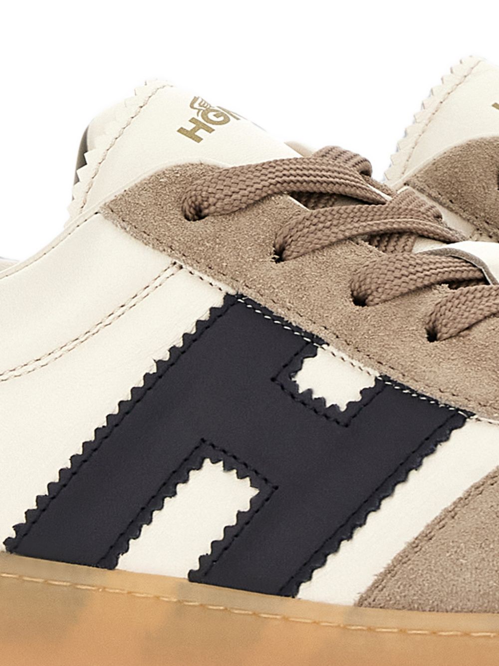 Low-Top Textured Logo Sneakers