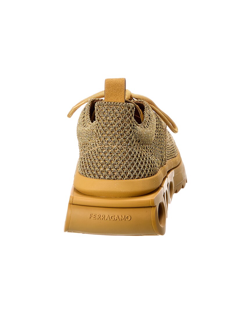 Ferragamo Nima Metallic Knit Sneaker