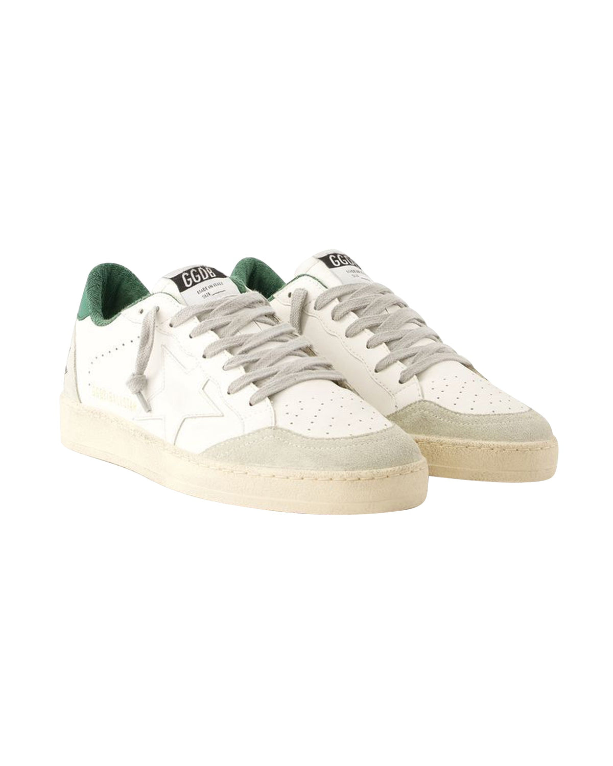 Ball Star Sneakers - Golden Goose Deluxe Brand - Leather - White/Green