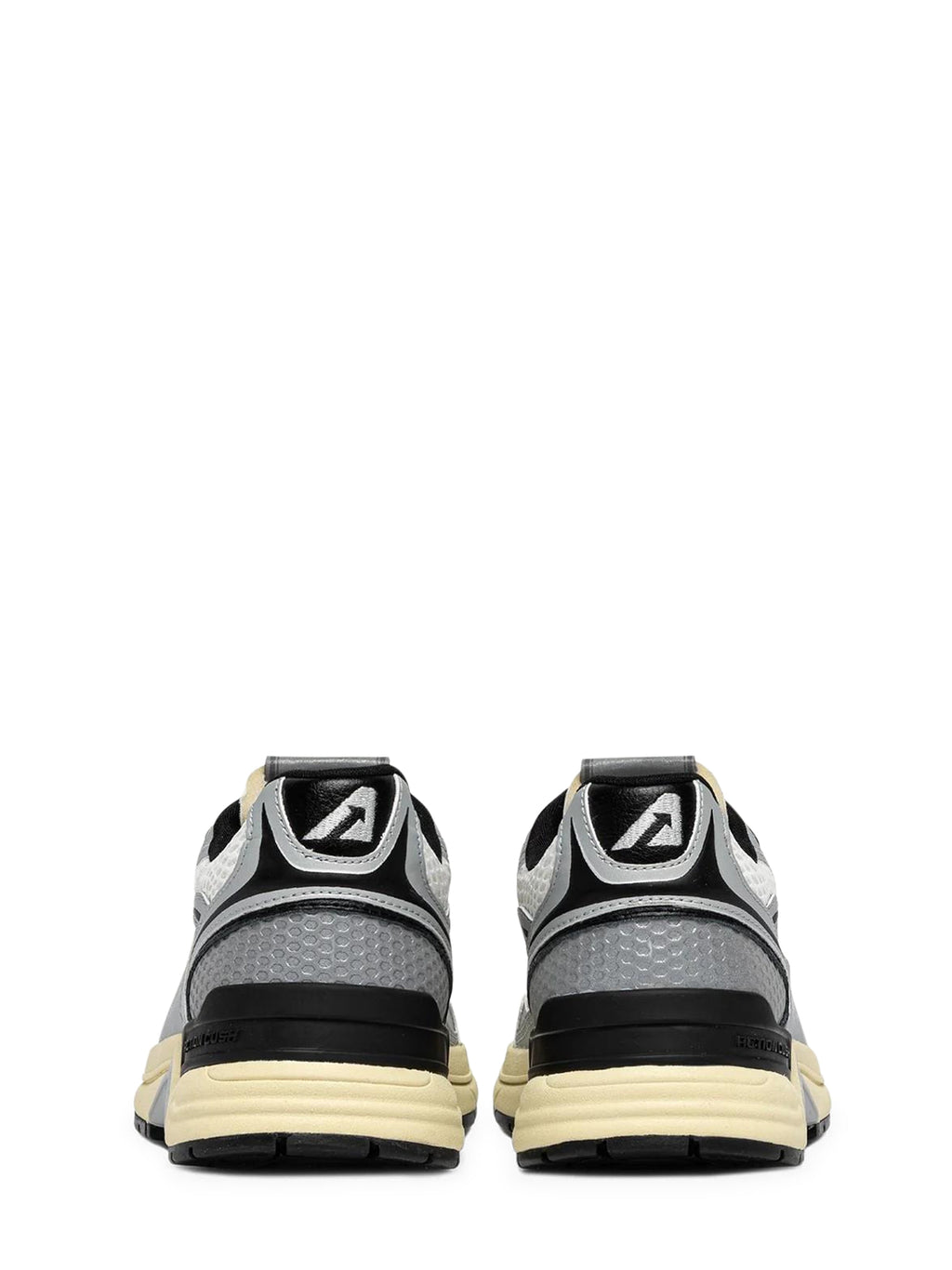 Layered Low-Top Sneakers with Mesh and Leather Accents