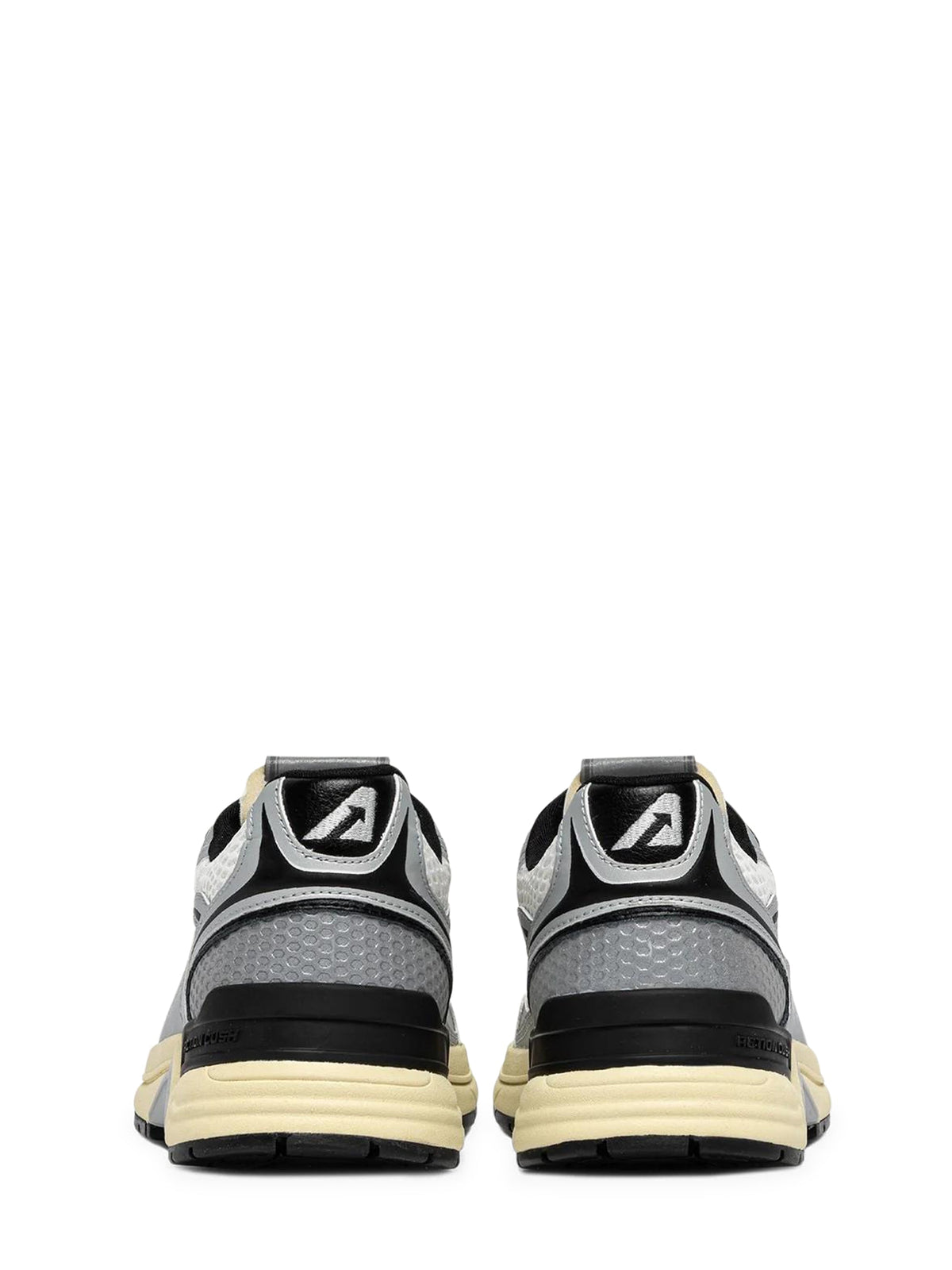 Layered Low-Top Sneakers with Mesh and Leather Accents