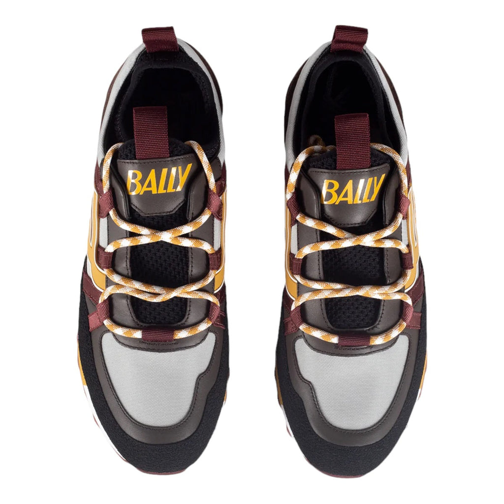 Bally Glick 6300602 Men's Black and Bruno Synthetic Rubber Sneakers