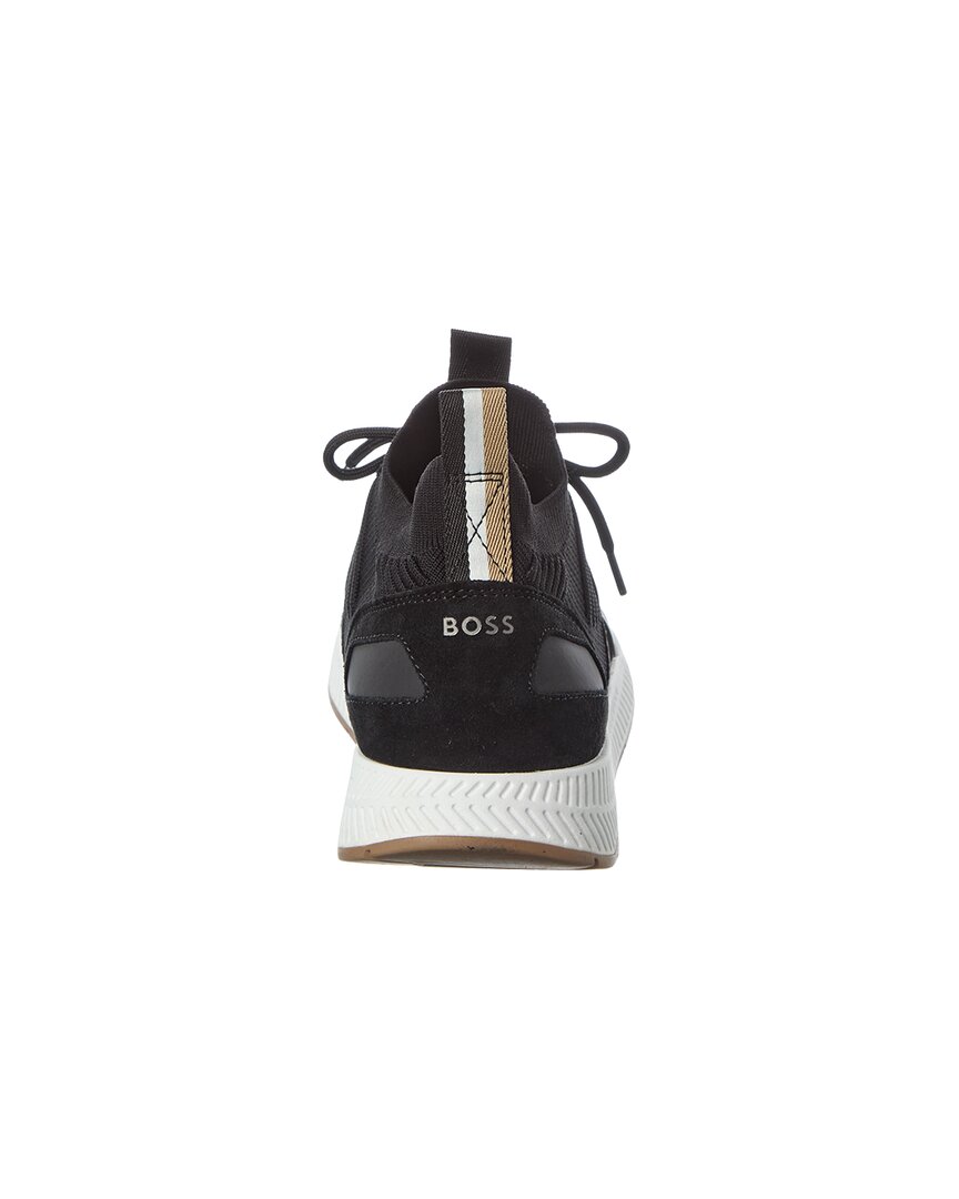 Hugo Boss Titanium Knit & Suede Sneaker