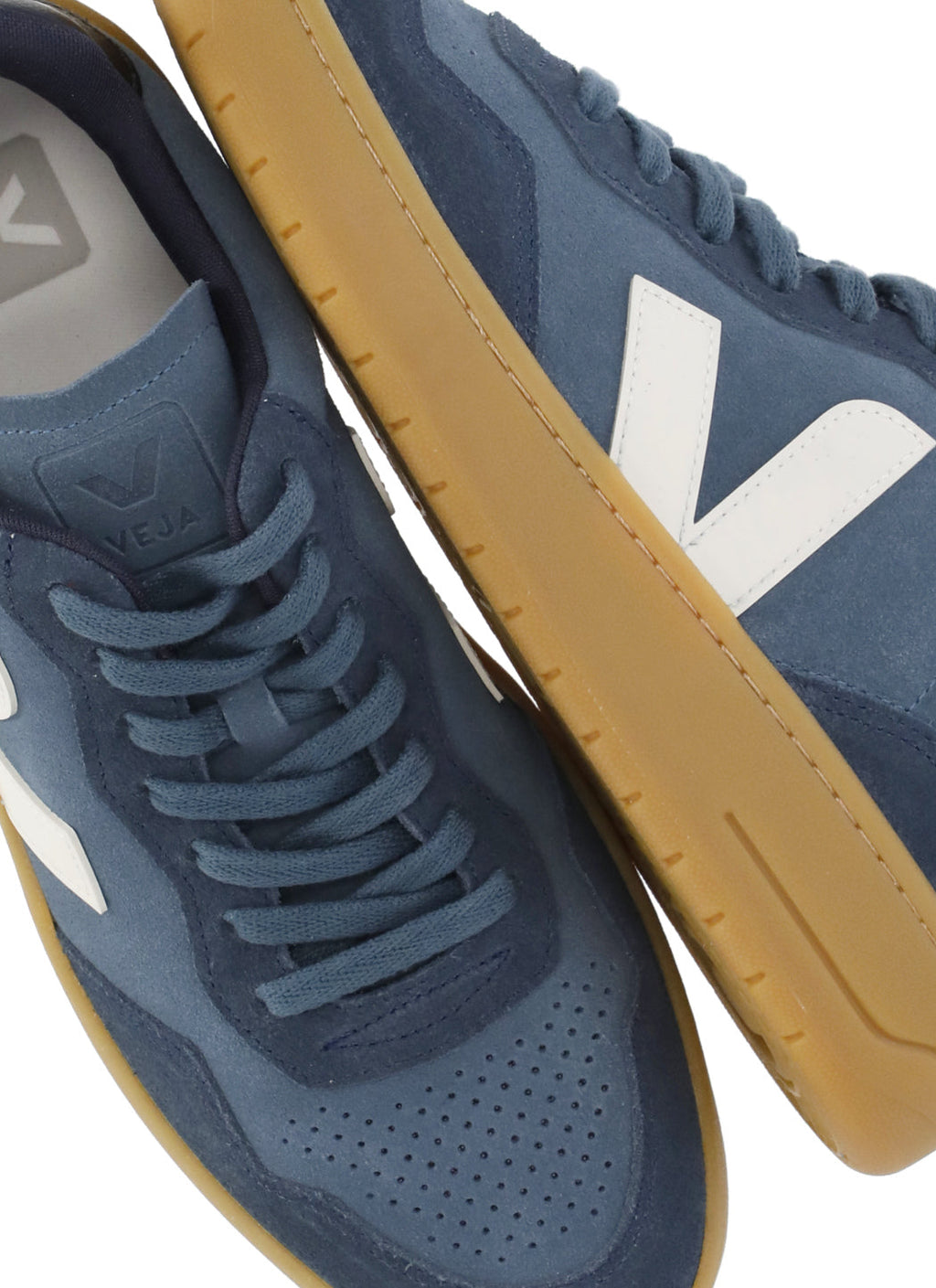 Blue V-90 Breathable Suede Sneakers