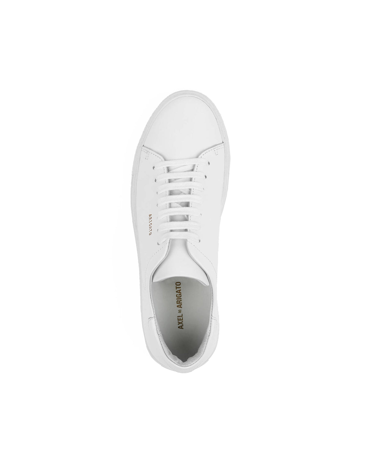 Clean 90 White Low-Top Sneakers with Gold Logo Detail