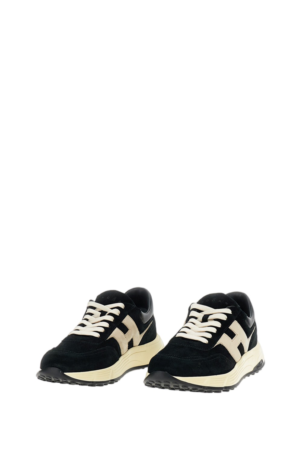 Black Nubuck Leather Hyperlight Sneakers