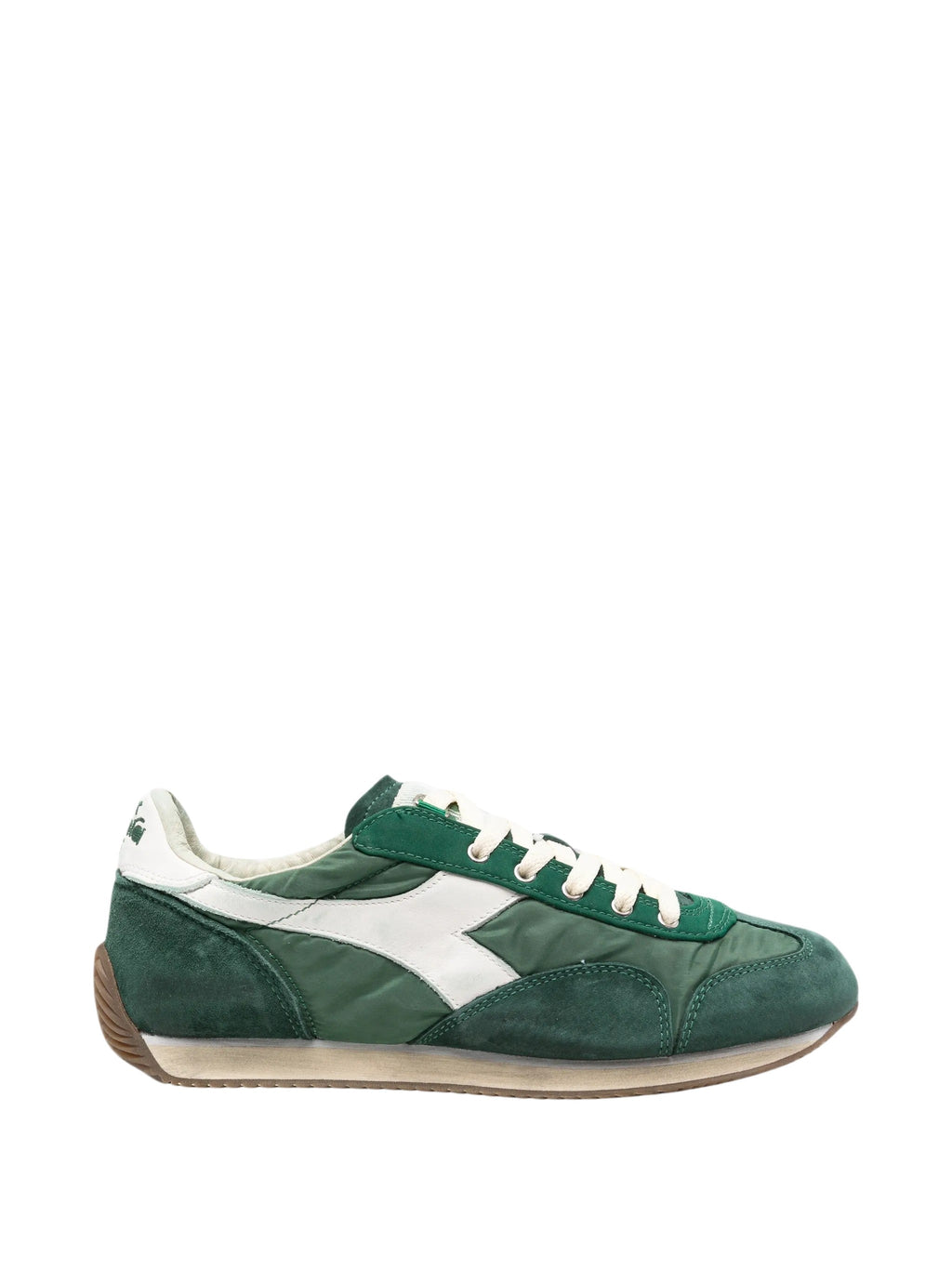 Equipe Vela Vintage Green Suede-and-Nylon Sneakers