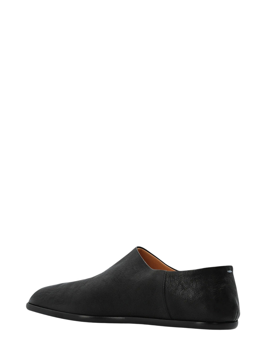 Black Minimalist Tabi Leather Shoes