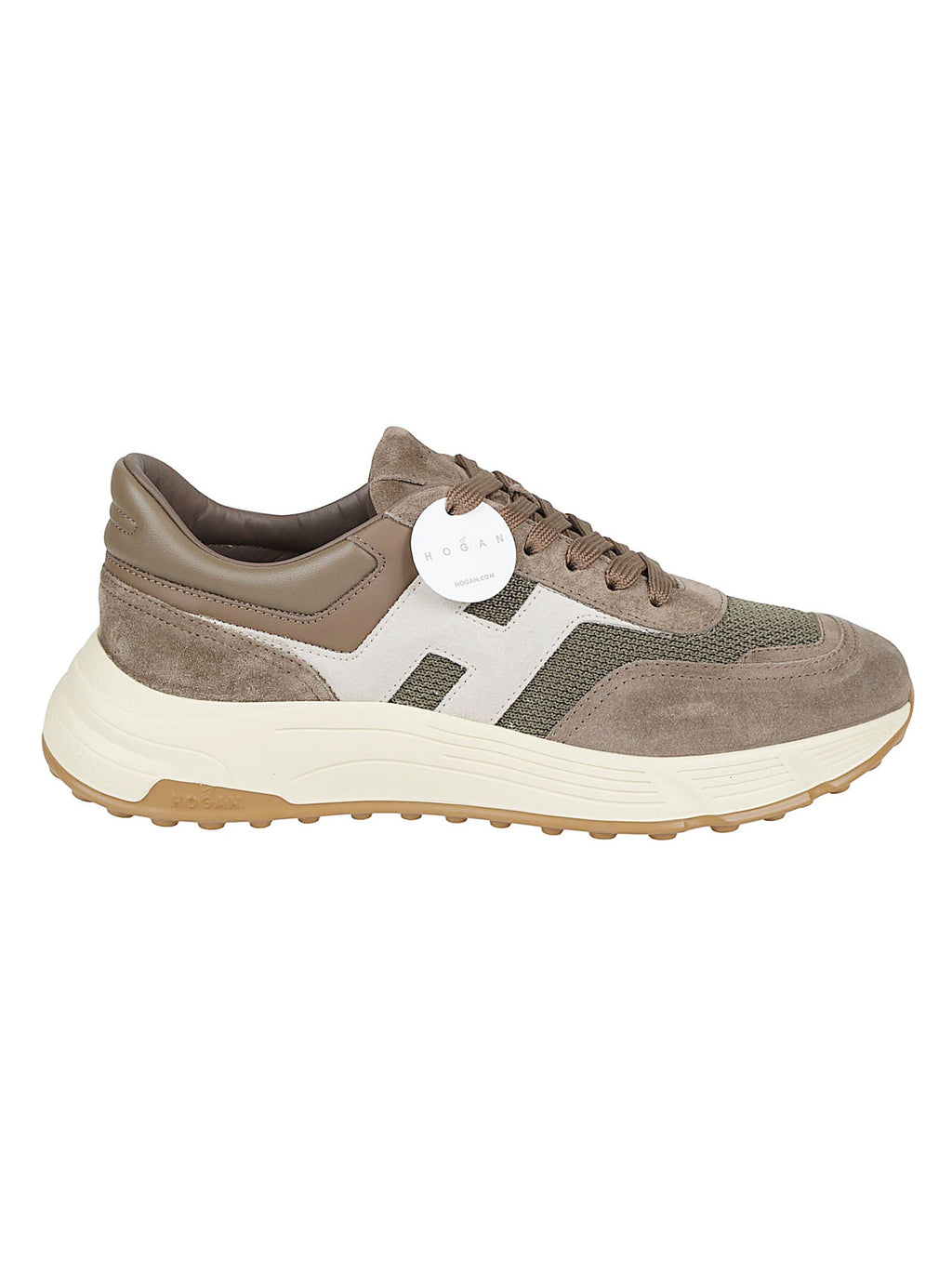Hyperlight Taupe Suede-Leather Low-Top Sneakers