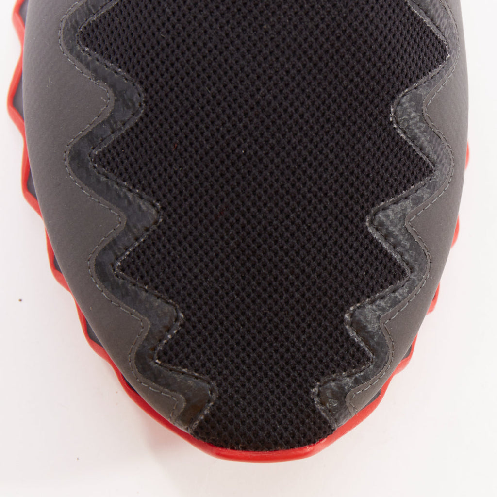 Christian Louboutin black knit rubber sneakers