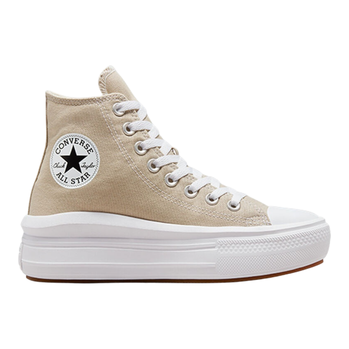 Converse Chuck Taylor All Star Move Platform High-Top Sneakers in Beach Stone | Women Platform High-Top