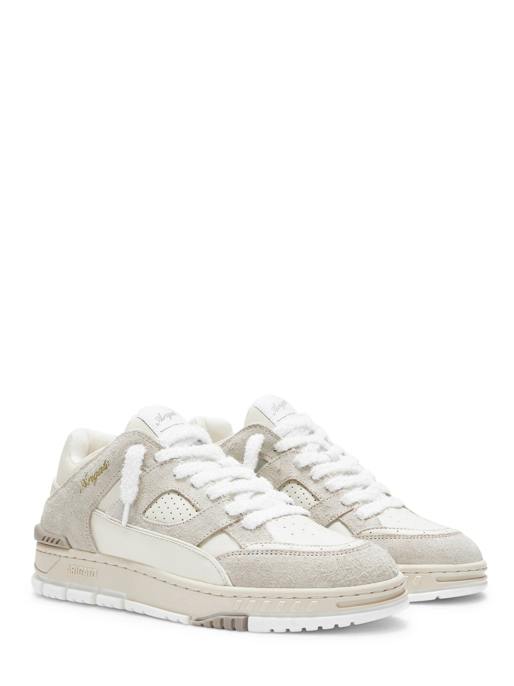 Low-top Fluffy Sneakers with Textured Panels and Layered Sole