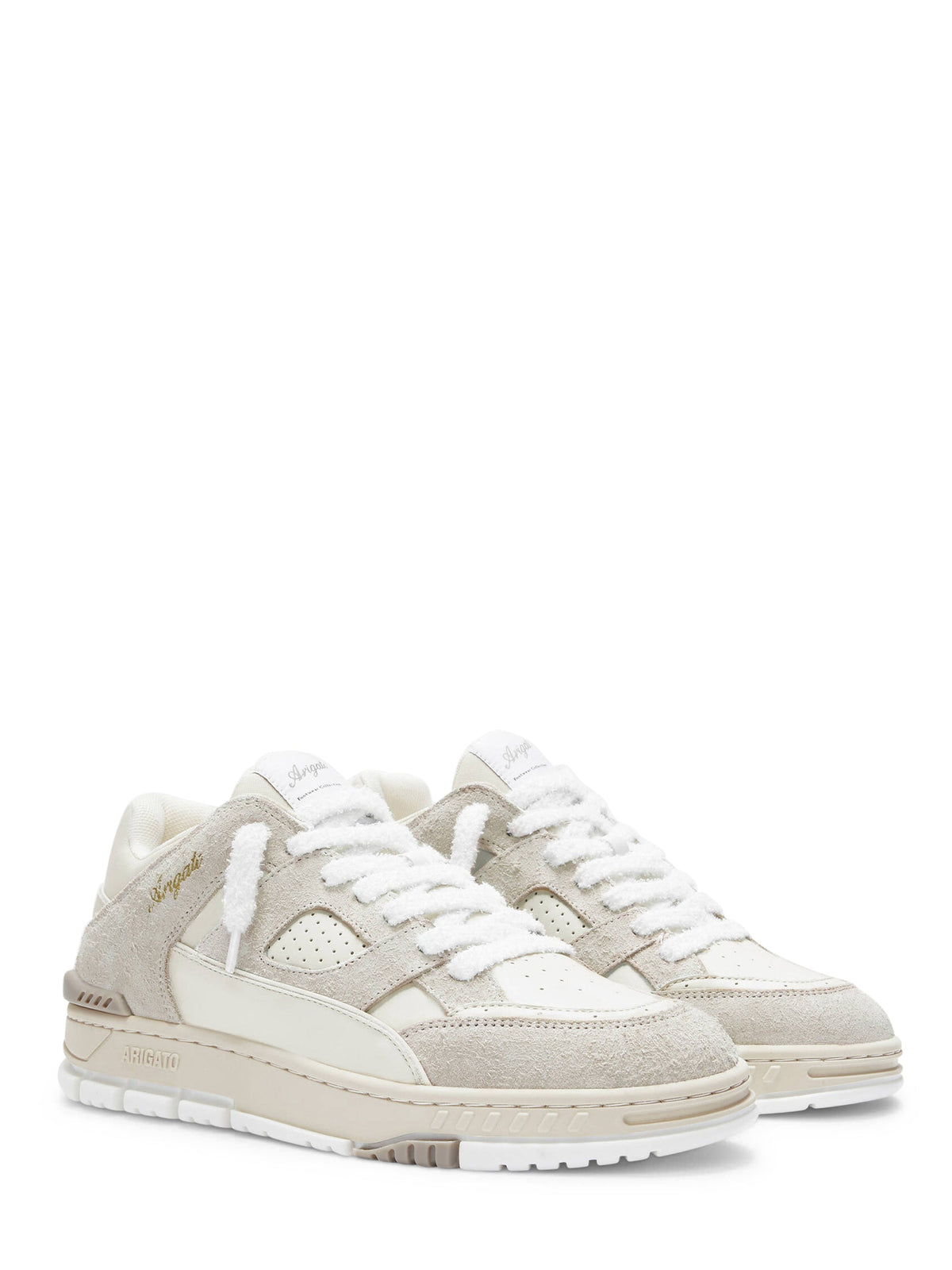 Low-top Fluffy Sneakers with Textured Panels and Layered Sole