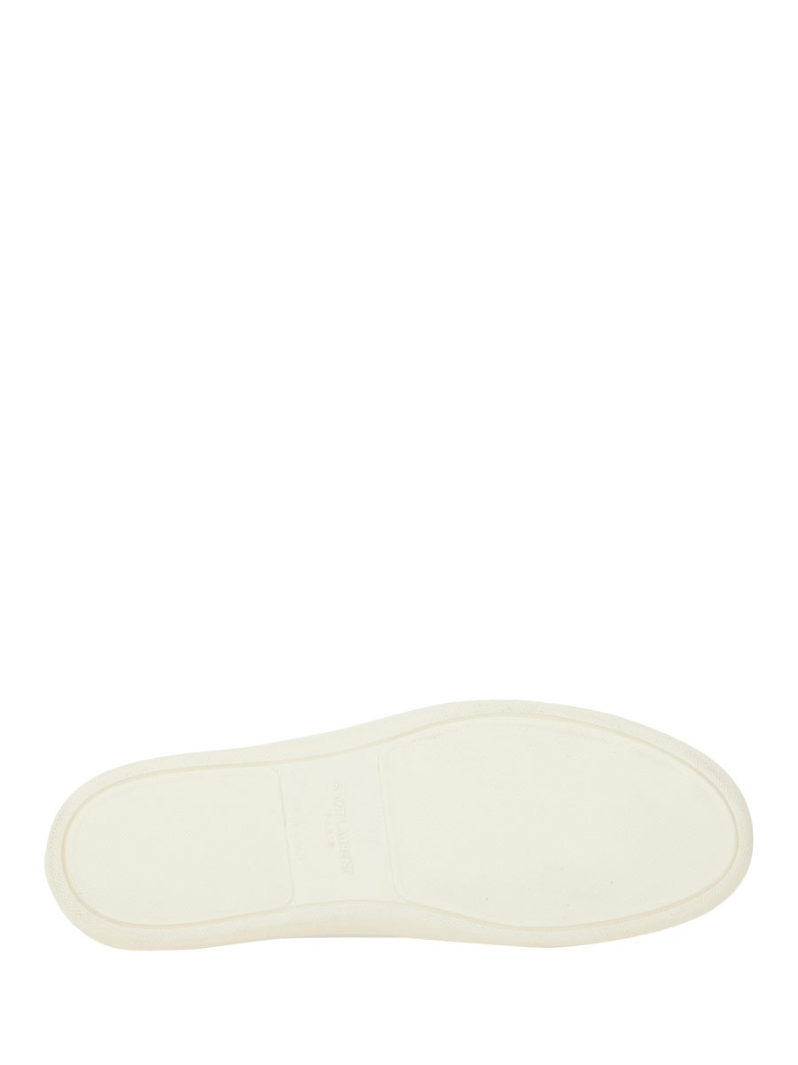 Gym Gold Logo Low-Top Smooth Leather Sneakers