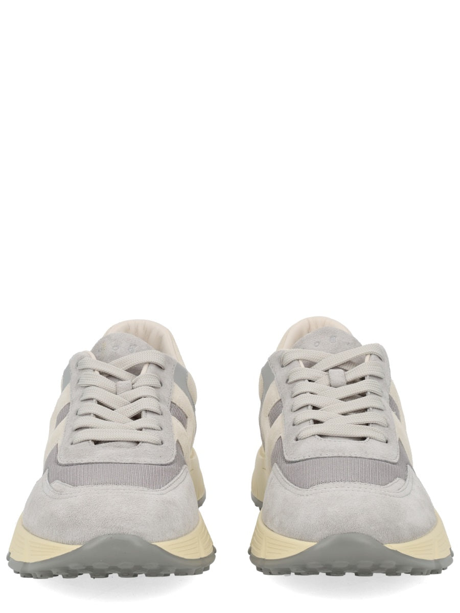 Hyperlight Calfskin Suede Panel Sneakers