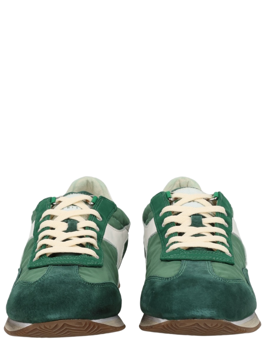 Equipe Vela Sw Green Suede Low-Top Sneakers