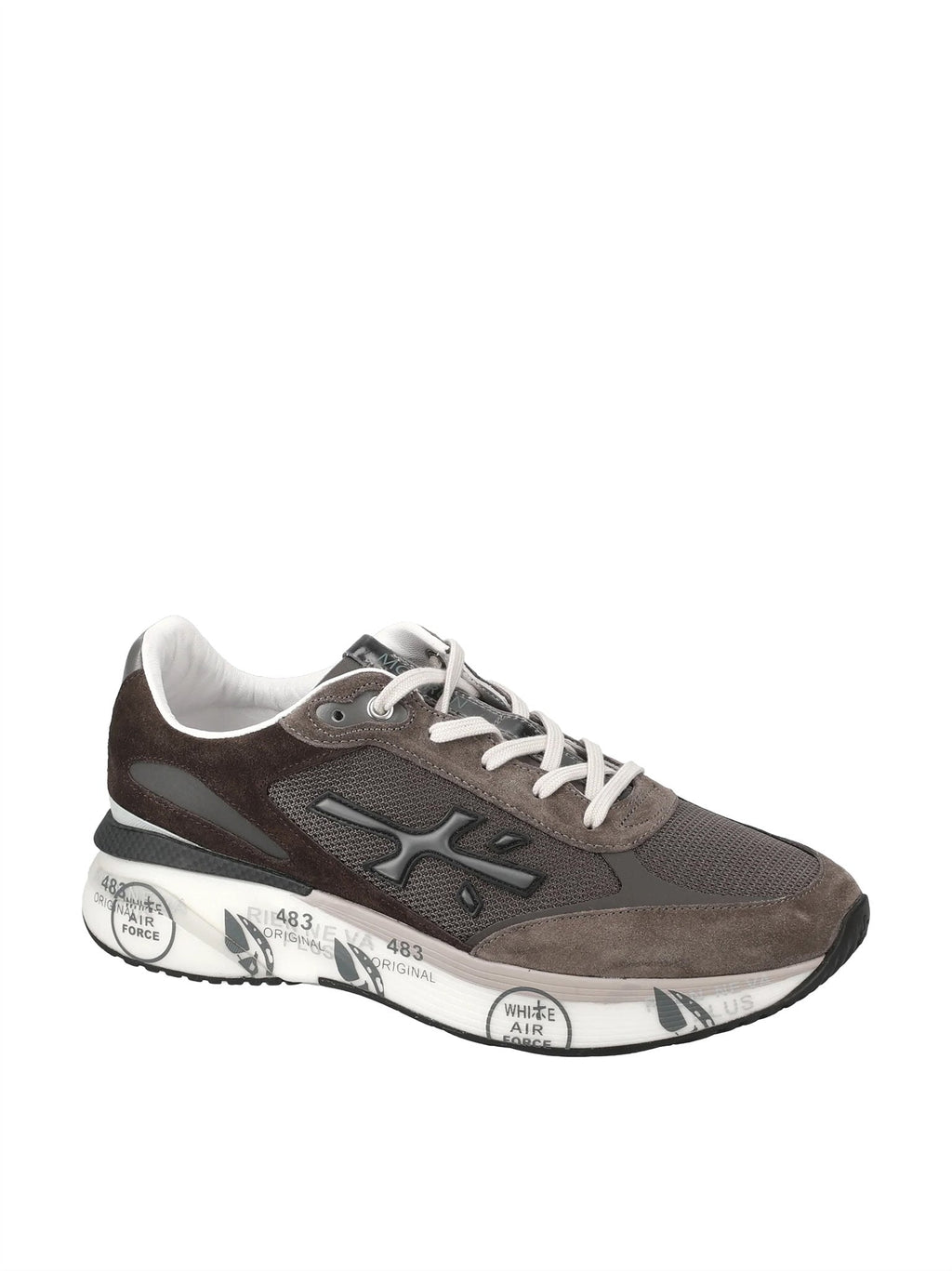 Brown Low-Profile Graphic Sneakers