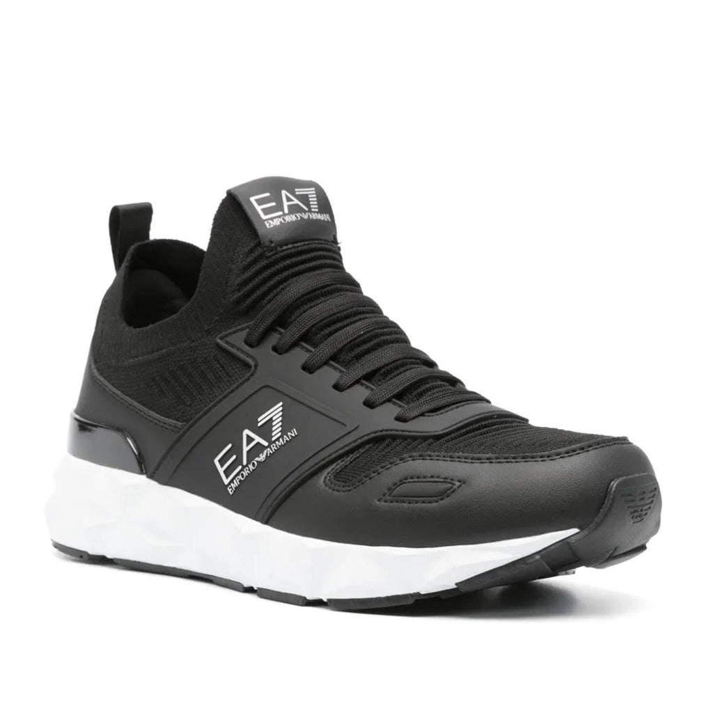 Black Sophisticated Textured Sole Sneakers