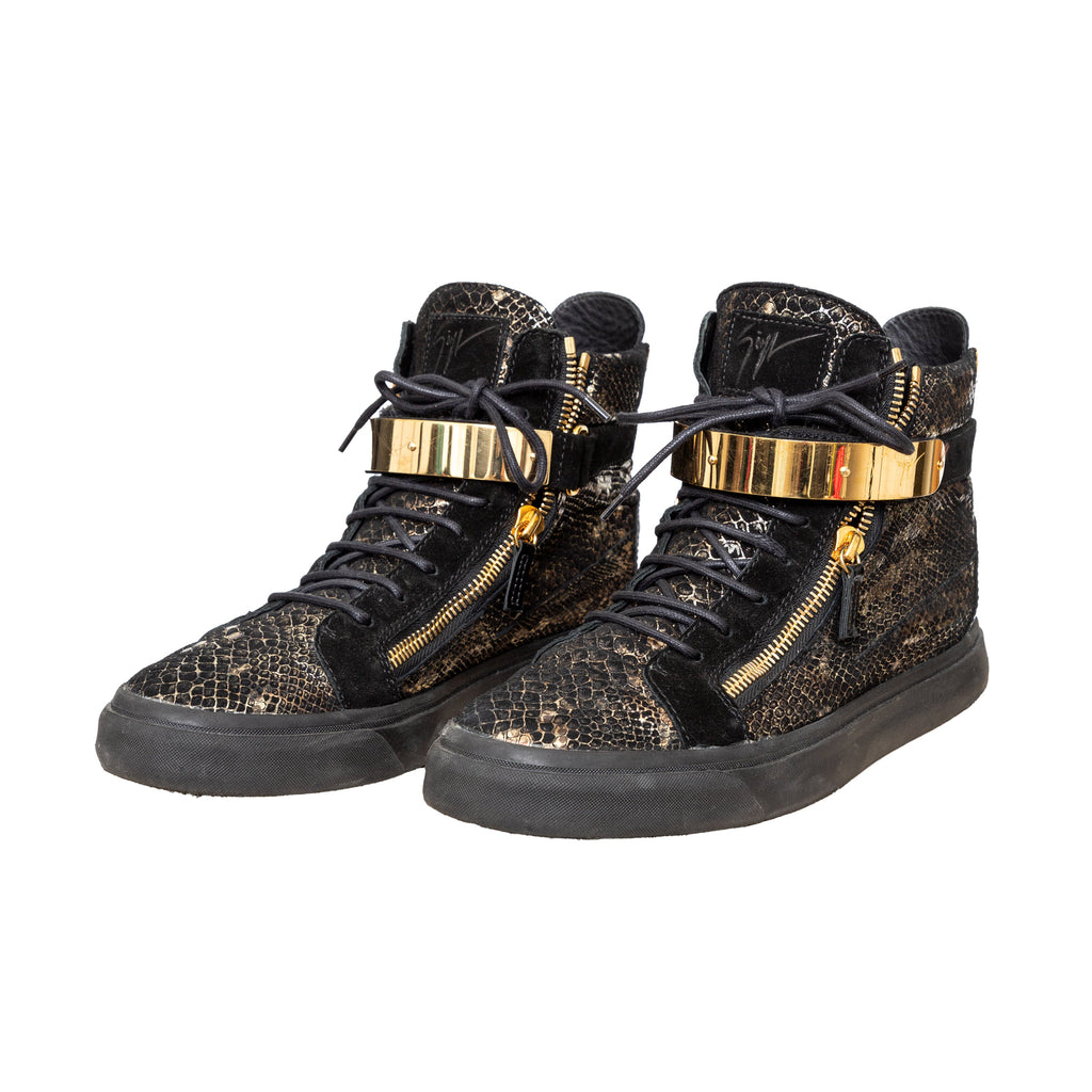Giuseppe Zanotti Printed Snakeskin Sneakers - '10s