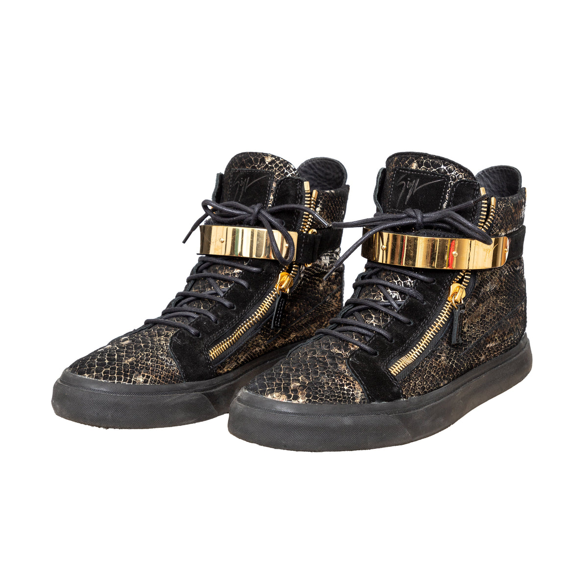 Giuseppe Zanotti Printed Snakeskin Sneakers - '10s