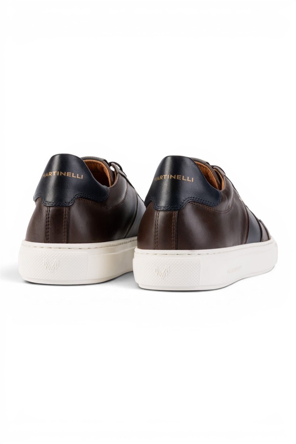 Martinelli Men's Brown Leather Sneakers Trainer Shoes - Hastings